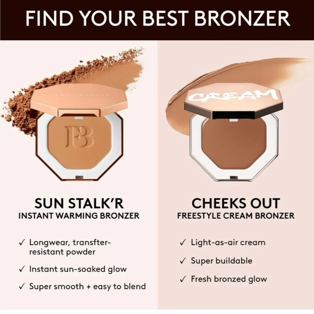 FENTY BEAUTY BY RIHANNA Cheeks Out Freestyle Cream Bronzer Color: Ash Brown